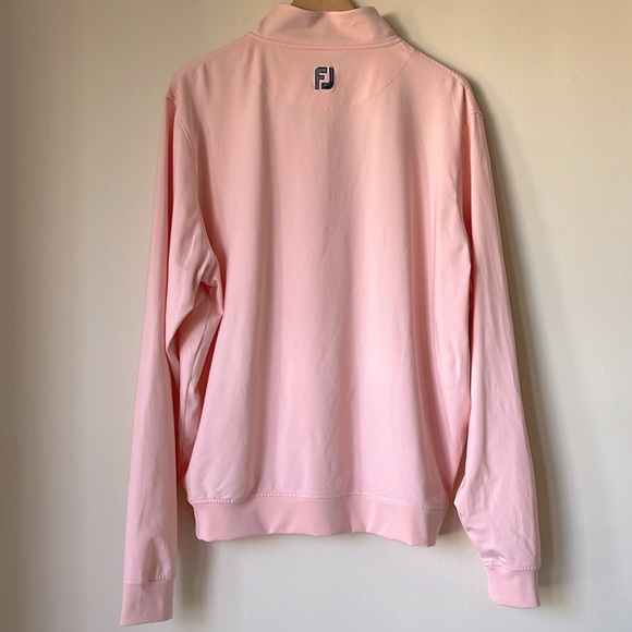 Men’s FootJoy Half Zip Golf Pullover Light Pink Size Large - Picture 2 of 6